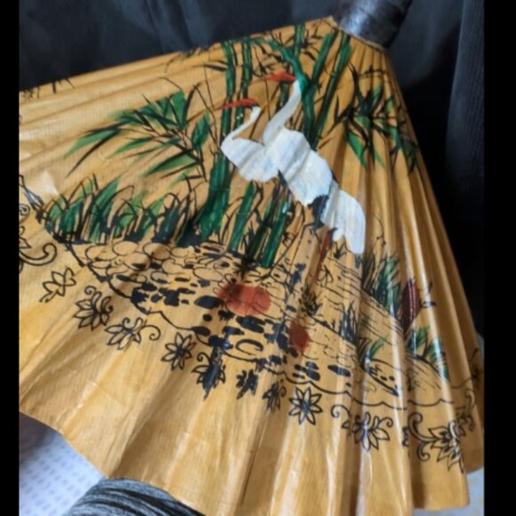 Vintage Japanese Parasol Beautiful Colours Handmade PAPER UMBRELLA - Picture 2 of 7